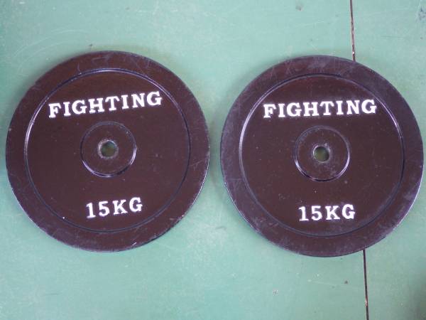 FIGHTING ROADダンベルバーベルプレート15kg×2枚