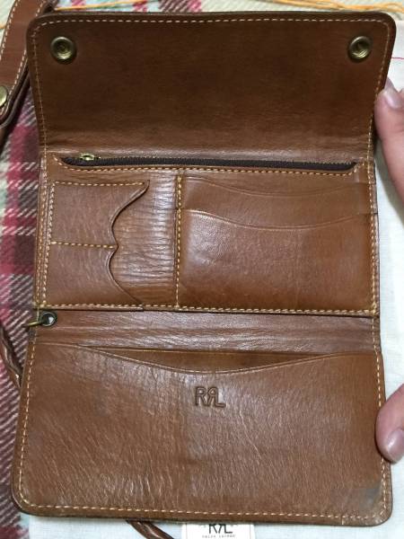 RRL thunderbirdカービングレザーウォレット財布ラルフおまけ付(男性用