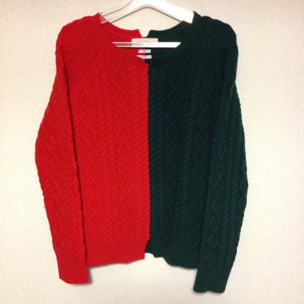 レア 限定 Paul Smithカスタムニット ポールスミス バイカラー