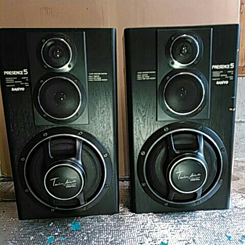 SANYO PRESENCE 5 3WAY スピーカーシステム DC-N5 SP サンヨー3ウェイスピーカーPRESENCE 5 CD-N5 SP 中古品(ダイヤトーン