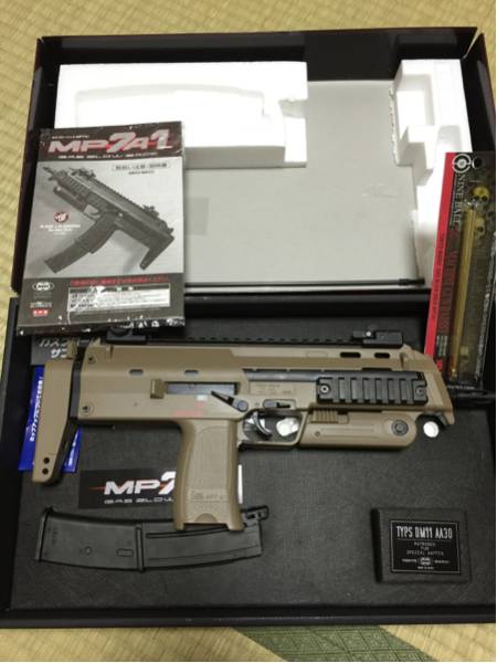 東京マルイGBB MP7A1 TANCOLOR中古品 インナーバレル交換済 ガス