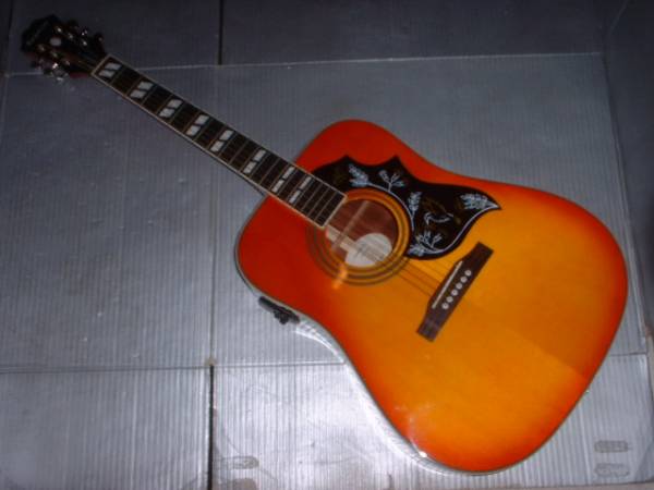 ＊夕焼色　EPIPHONE　ハミングバードプロ！エレアコ！美品！＊