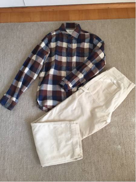 ジャーナルスタンダード レリューム ネルシャツ カーゴパンツ