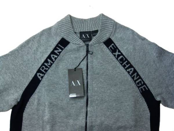 ◆A7新品 A/X アルマーニ エクスチェンジ ジップアップニットL