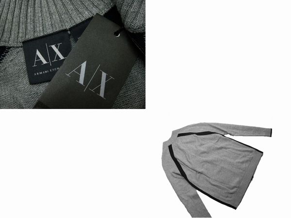 ◆A7新品 A/X アルマーニ エクスチェンジ ジップアップニットL