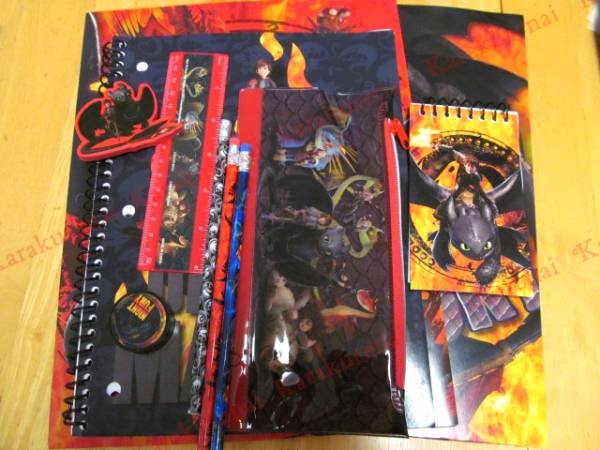 新品ヒックとドラゴン２文房具１１点セット入学祝文具日本未発売