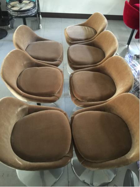 ペロア風のカウンターチェア(7脚) 茶色