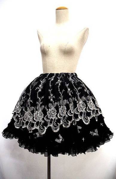 h.Naoto Blood 薔薇刺繍チュール付きスカート FRILL ワンピース h