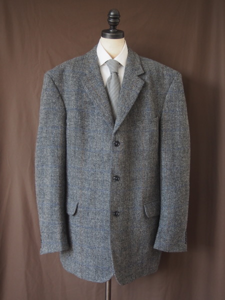 XL★美品◎ヨーロッパ 3B ハリスツイードジャケット