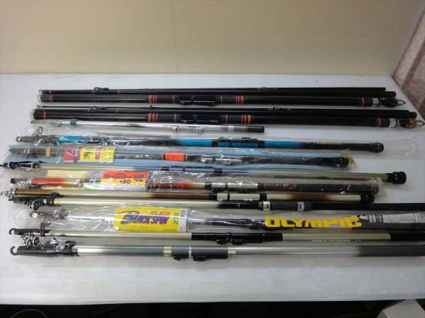 S385】釣具☆daiwa，OLYMPIC等☆投げ竿、磯竿、万能竿 ※大量