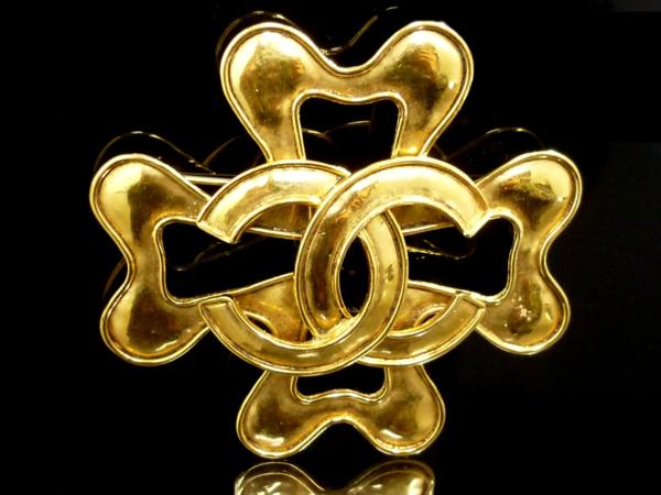 ★K620 シャネル ココマーク クロス モチーフ ブローチ★