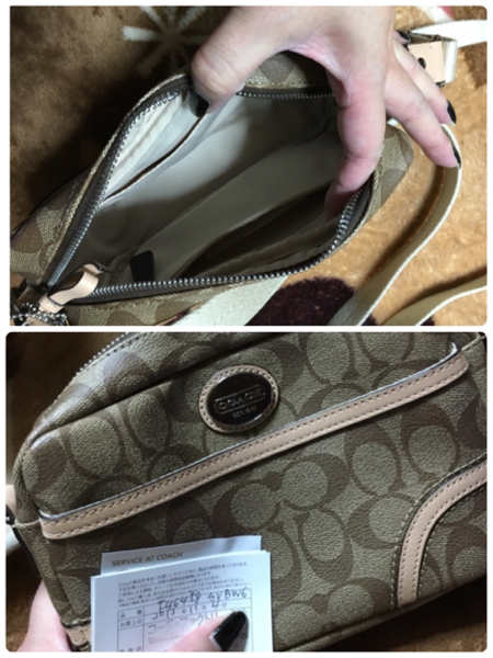 COACHコーチ美品シグネチャー茶 美品コーチ ショルダーバッグ