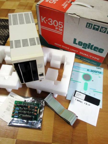 FM-7用　外付5インチフロッピードライブ K-305 / ボード付属付！