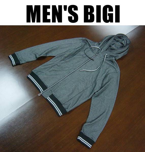 MEN'S BIGI メンズビギ千鳥格子柄ジップパーカー/ジャケット