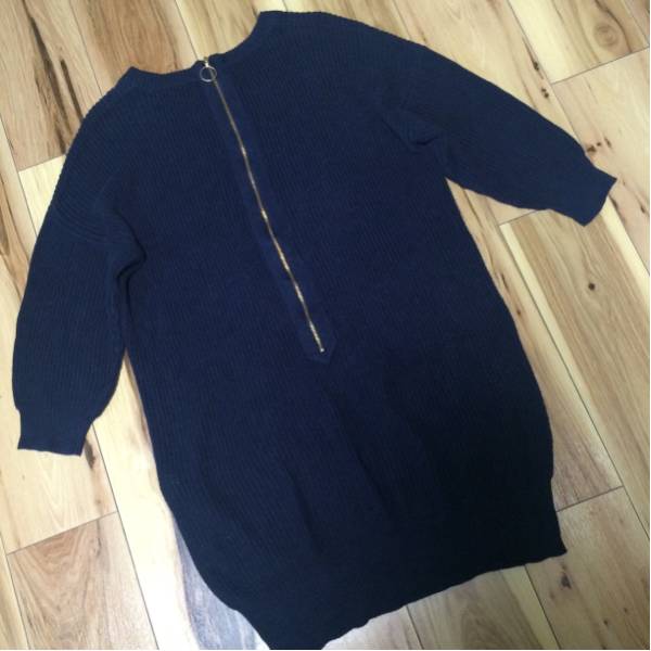 ナノユニバース 背中ジップニットワンピース 田丸麻紀