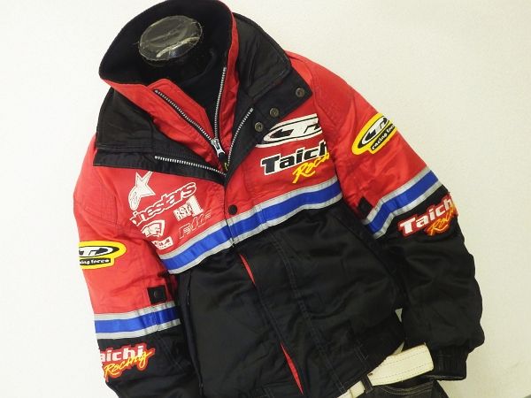 ★防寒!RSタイチ中綿入り裏起毛ナイロンライダースジャケットM★