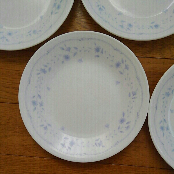 コレール 皿 5枚セット マーガレット 青い花 CORELLE (セット)｜売買