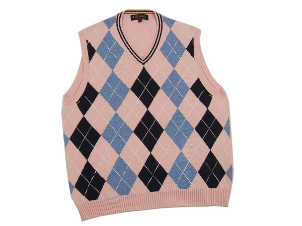 新品同*ブルックスブラザーズ*アーガイル*Vネックニット*ベストM