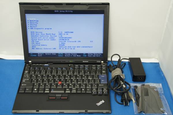 【ジャンク】Thinkpad X200S 7470-FC8 Celeron723 1.20GHz/Win7