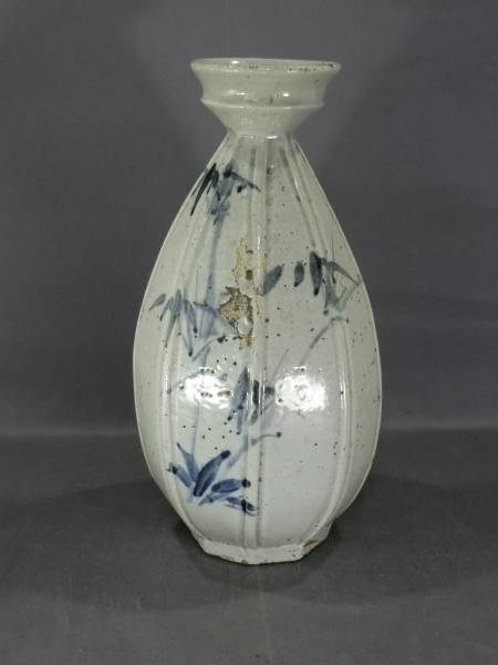 ◆茶◆29 李朝蘭の図面取徳利（花入）