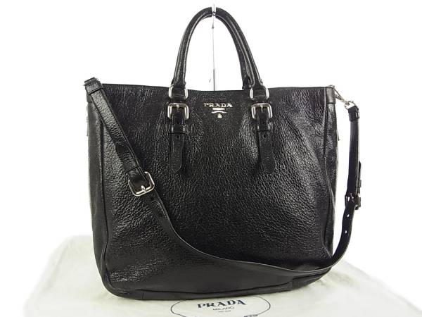 1円 プラダ PRADA レザー 2WAY ショルダー ハンドバッグ 12671Q