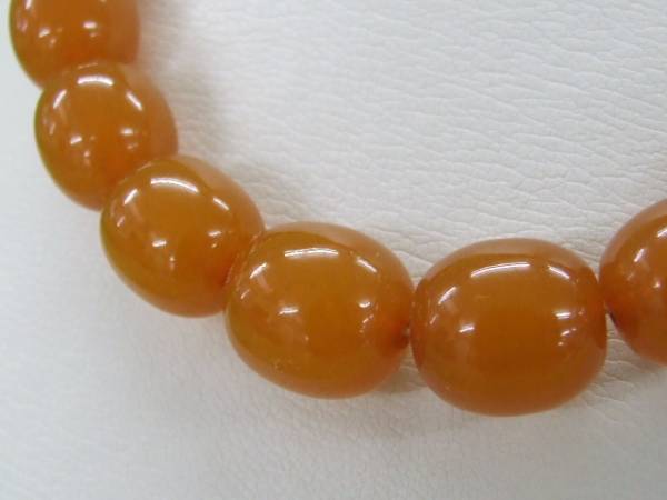 ◇琥珀【アンバー】 ネックレス◇45.5㎝◇ユH4354 琥珀色Amber
