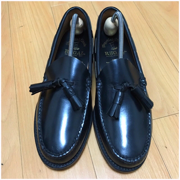 新品【REGAL タッセルローファー/黒#25cm インペリアル 革靴】