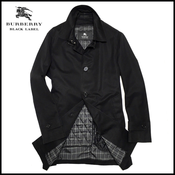 極美品✨ バーバリーブラックレーベル　トレンチコート　ダブル　ライナー　L ◇極美品◇BURBERRY BLACK LABEL ライナー付 トレンチ コート LL BLACK