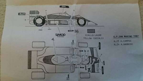 1/43 Minardi M187 Brasil GP 1987