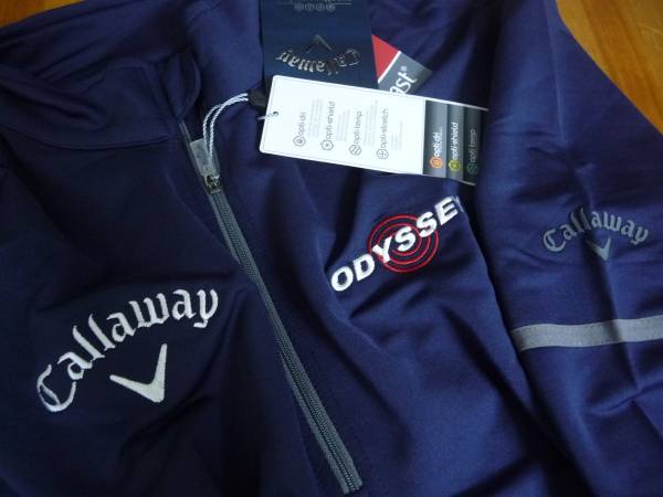 USキャロウェイODYSSEY 2015秋冬新作 Zip モック 紺M100円～