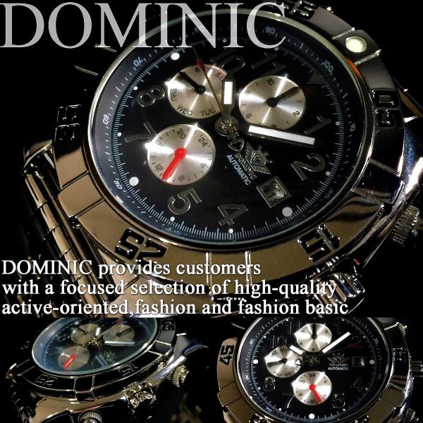 ドミニク-DOMINIC-正規品腕時計自動巻きクロノグラフカレンダー(クロノグラフ＋カレンダー)｜売買されたオークション情報、yahooの商品 ...