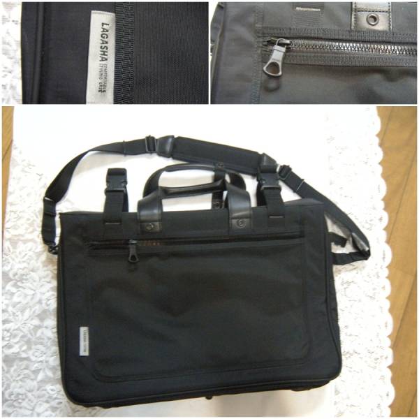高品質 □LAGASHA 黒メンズビジネスバッグ未使用品□