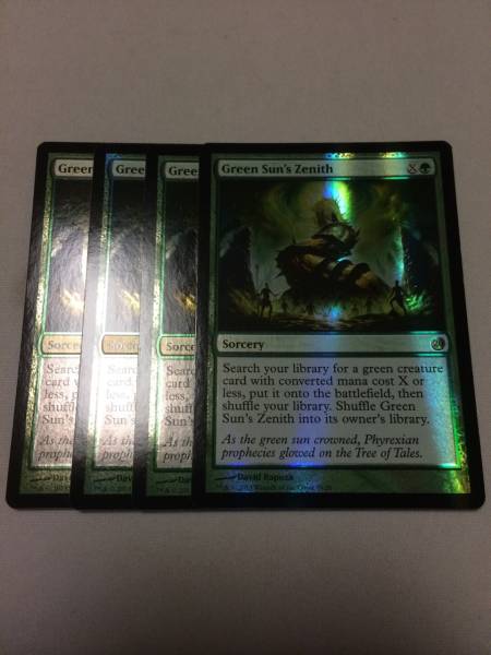 MTG Green Sun's Zenith Foil ftv　4枚セット 緑の太陽の頂点 MTG Sun's 4枚 Zenith》[FtV foil プレミアムFOIL《