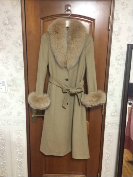 美品　ANAYI アナイ　フォックスファー　カシミヤ100% ロングコート 新品】ANAYI カシミヤ100 フォックスファー ロングコート ANAYI アナイ