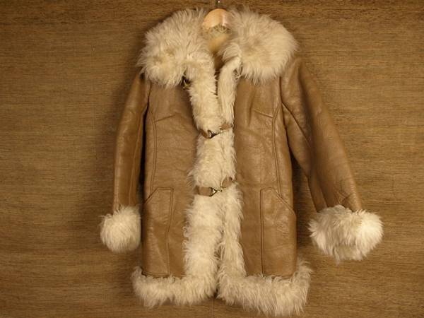 本革レザーファー付きコート