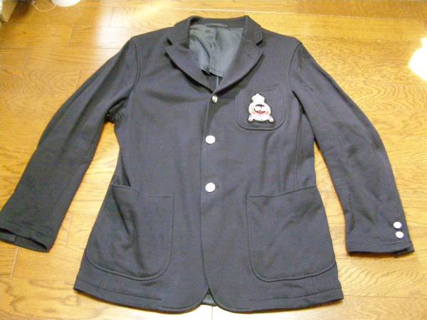 VAN JAC エンブレム付 紺 三つボタン ブレザー L VAN JAC クラシック