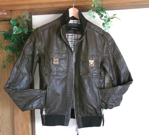 o022 ディースクエアード2◆イタリアンカーフレザージャケット