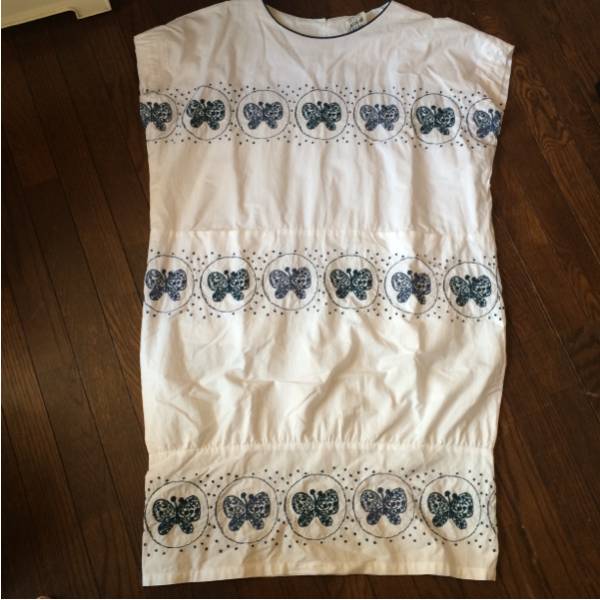 ミナペルホネン 刺繍 コットンワンピース 36 minaperhonen mina