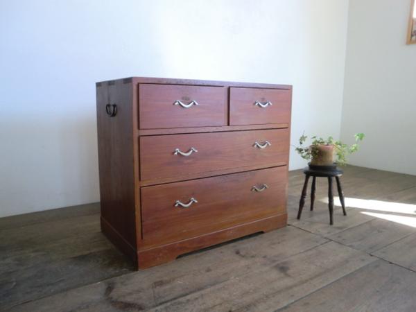 D178◆即決◆レトロな味わいの古い和箪笥◆検引き出し収納棚B