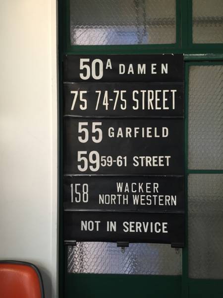 希少 US シカゴ CTA3 バスロールサイン 1969 工業系 入手困難