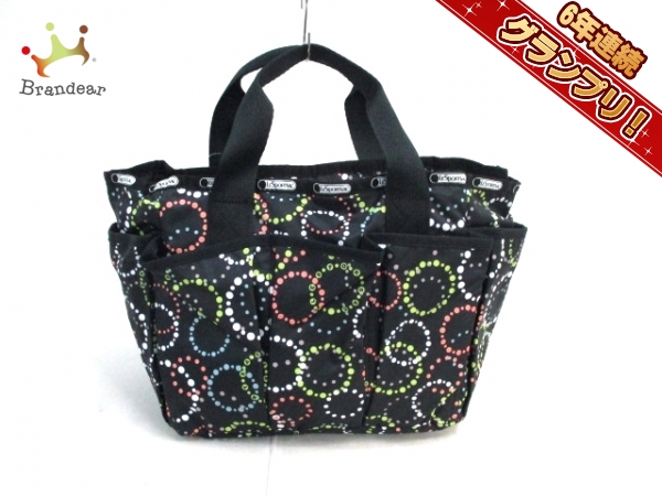 レスポートサック ハンドバッグ 美品 ドット柄 レスポナイロン