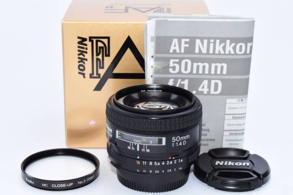 極上品☆Nikon ニコン Ai AF 50mm f/1.4D☆元箱付き☆オマケあり