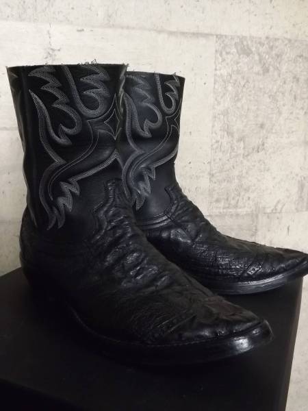 Number(N)ine 08aw オーストリッチショートウエスタンブーツ 9