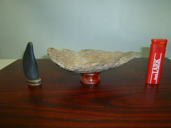 【水石】鞍馬石（竹田公司氏遺愛石）（立像オマケ）