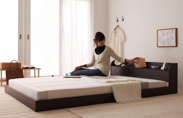 シンプルフロアベッド/シングルベッド/ボンネルコイルマットレス