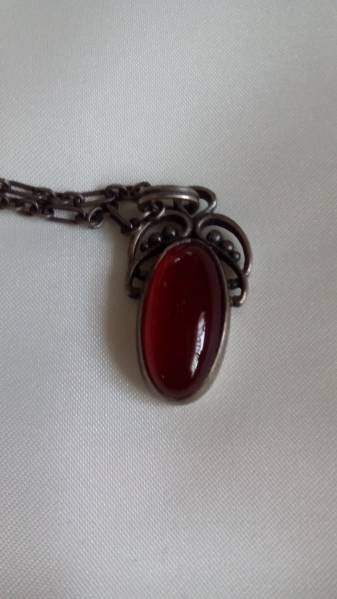 ジョージジェンセンカーネリアンネックレス＆ピアス中古