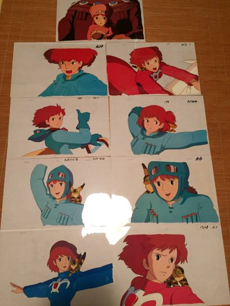 希少品 風の谷のナウシカ 複製セル画集9枚+背景9枚
