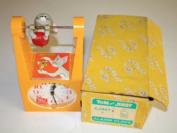 ＜レトロ＞　トムとジェリー　手巻き目覚し時計　未使用品