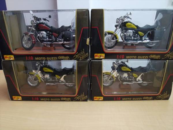 Maisto 1:10 Califoenia1100i 黒/赤 黒/黄色 4台セット