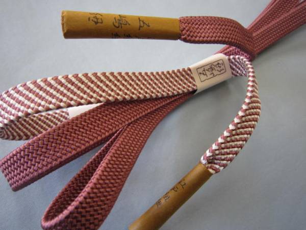 限定◇五嶋紐◇高級正絹おしゃれ帯〆（ローズピンク）④
